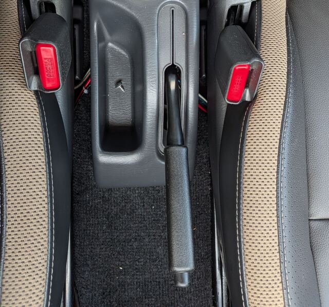 Tidied up between the seats