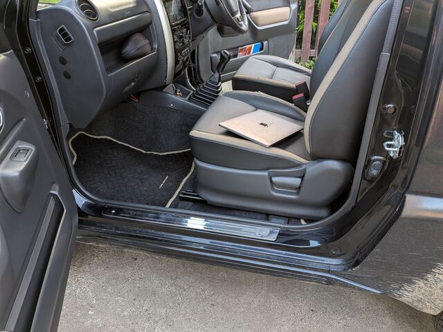 The finished interior, passenger side