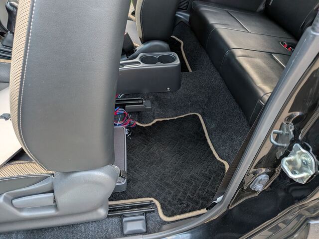 Finished sub under the seat, from behind