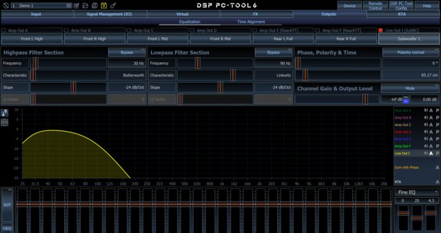 PC-Tool crossover screen for the sub